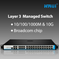 24 puerto sfp y 4x10g 28 puertos gestionados L3 fibra óptica ethernet switch